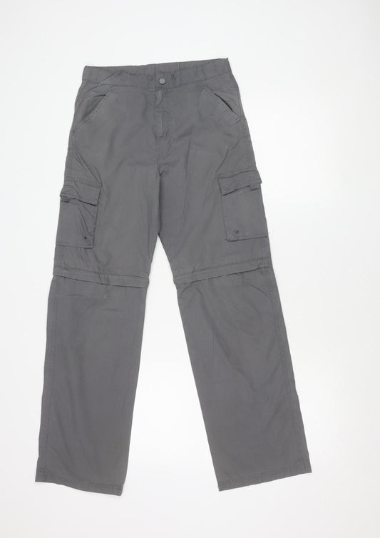 Mountain Warehouse Boys Grey Outdoor Hiking Trousers Size 13 Years