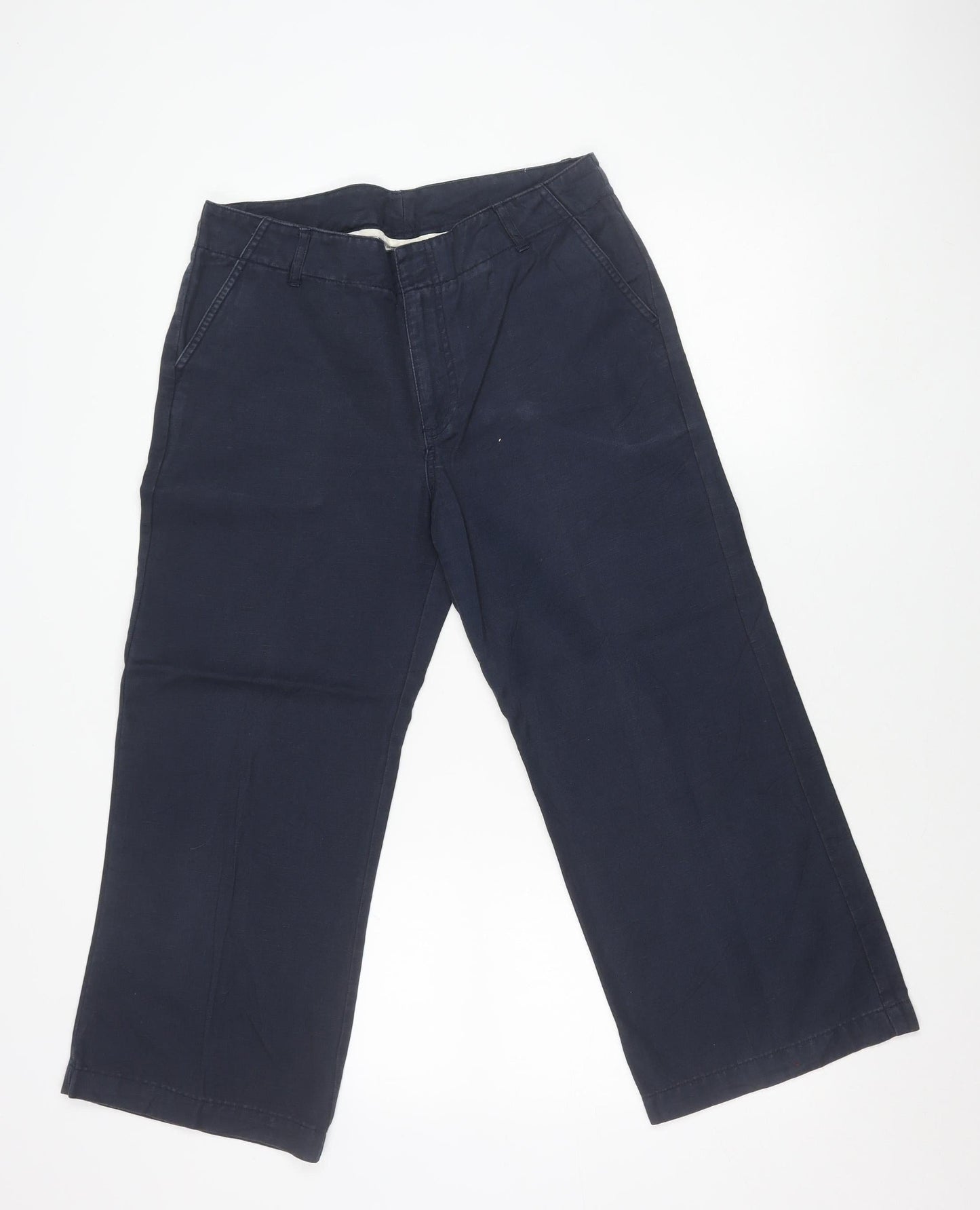 GAP Womens Blue Capri Trousers Size 8 Cotton Blend Casual