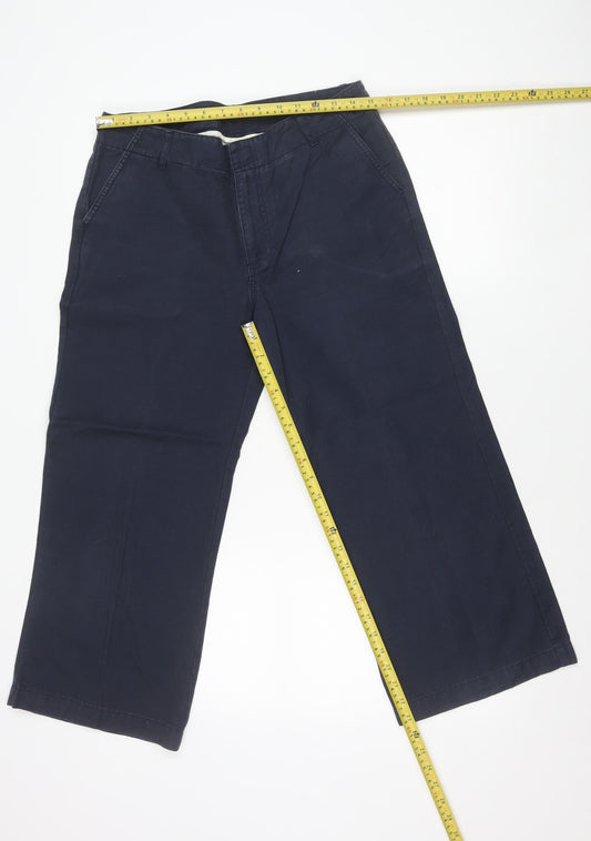 GAP Womens Blue Capri Trousers Size 8 Cotton Blend Casual