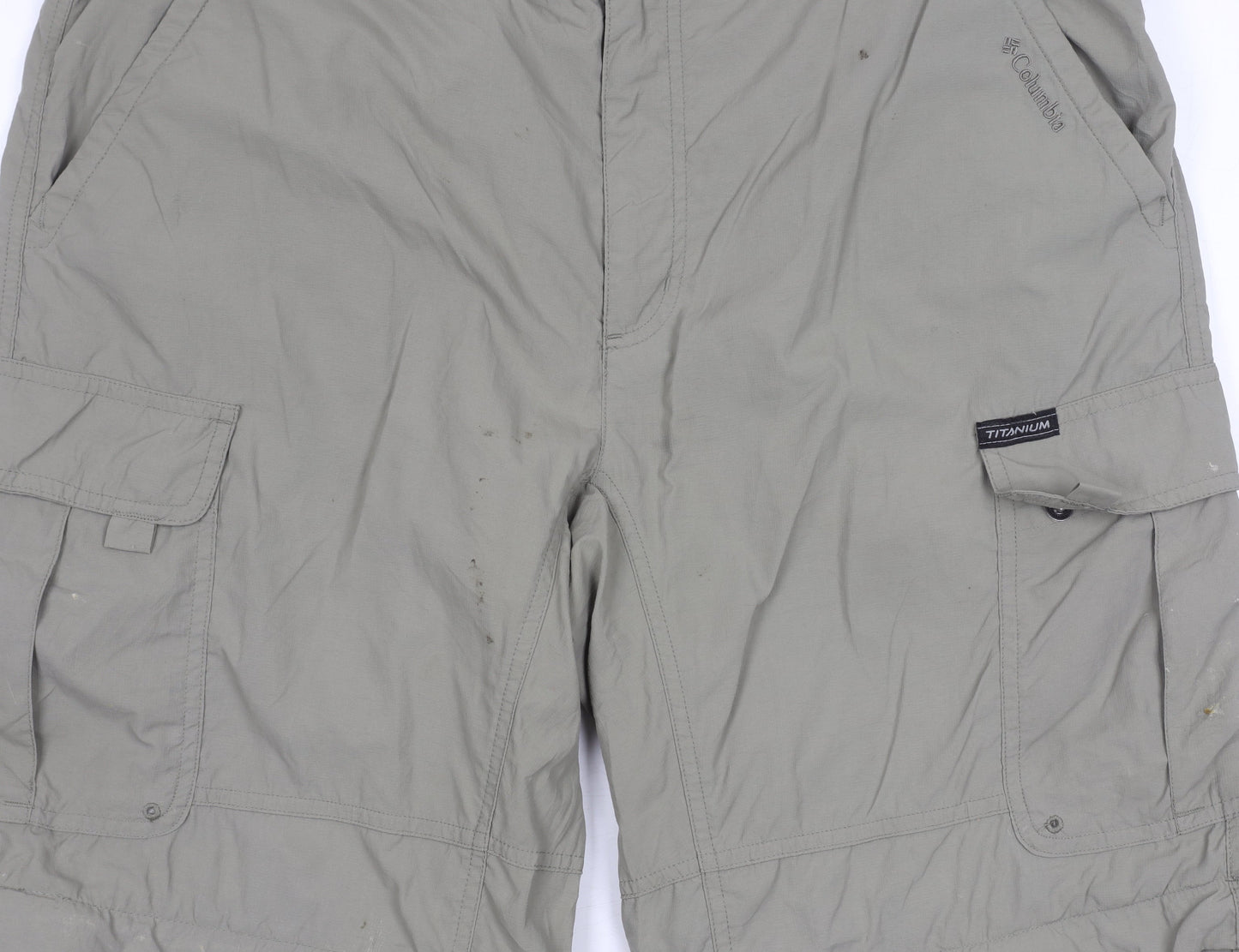 Columbia Unisex Adults Grey Cargo Trousers M Nylon Outdoor Hiking