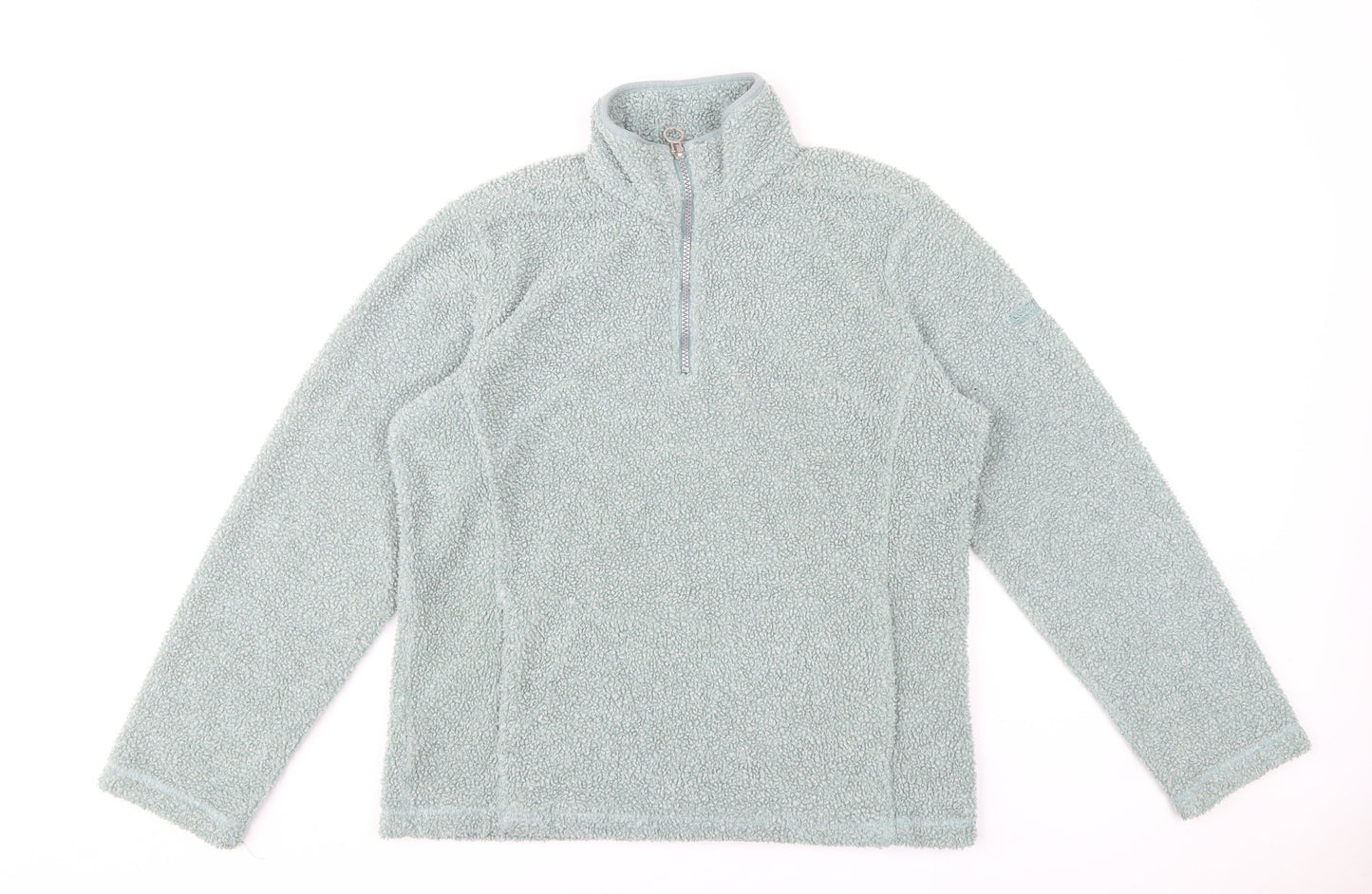 Regatta Women’s Green Fleece Sweatshirt UK 12 1/4 Zip Outdoor Pullover