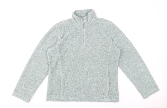 Regatta Women’s Green Fleece Sweatshirt UK 12 1/4 Zip Outdoor Pullover