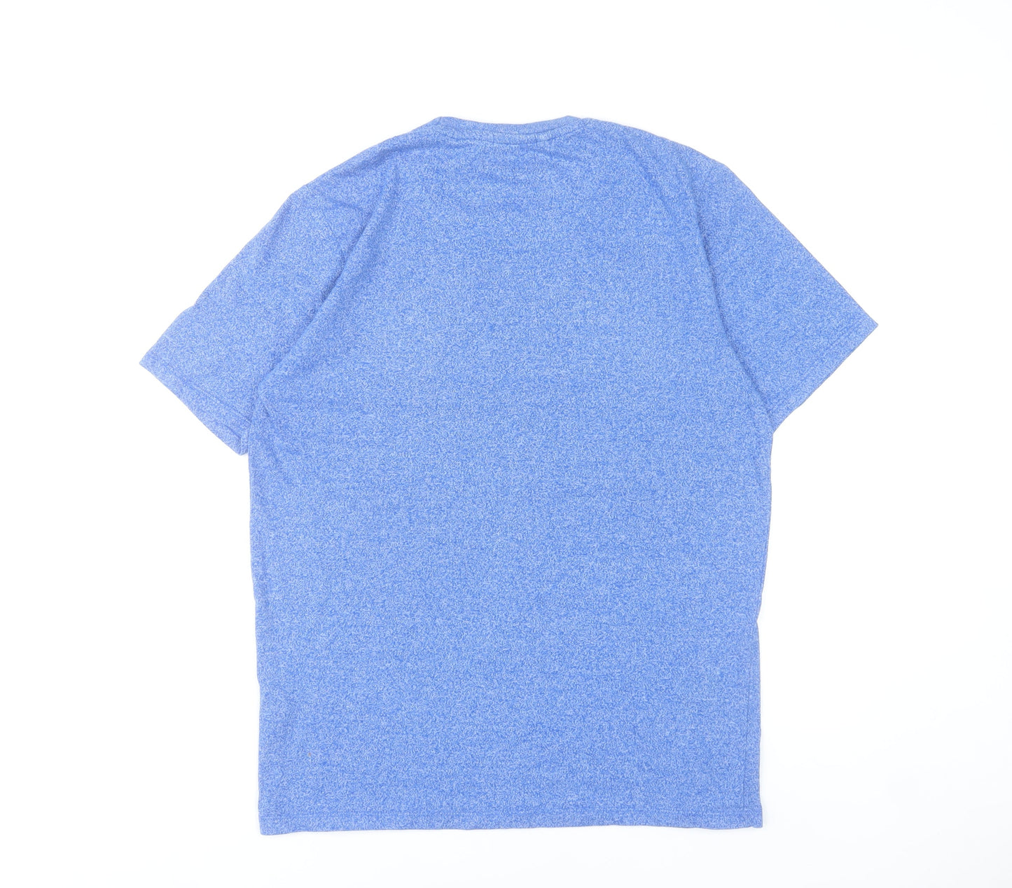 Diesel Men Blue L Regular Fit Crew Neck Cotton Blend T-Shirt