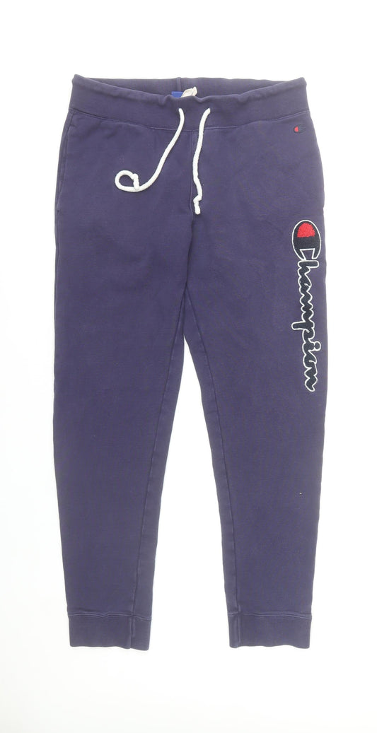 Champion Womens Blue Small Jogger Sweatpants Tapered Fit