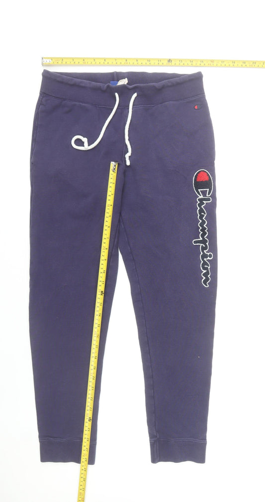 Champion Womens Blue Small Jogger Sweatpants Tapered Fit