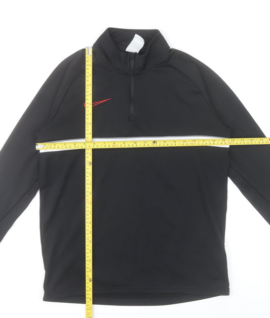 Nike Men’s Black Dri-FIT Long Sleeve 1/4 Zip Training Top M