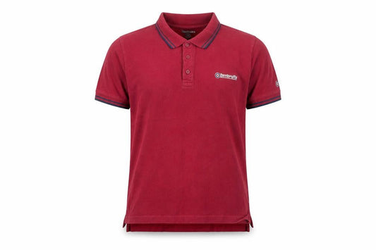 Lambretta Men’s Red Polo Shirt Small Twin Tipped Cotton
