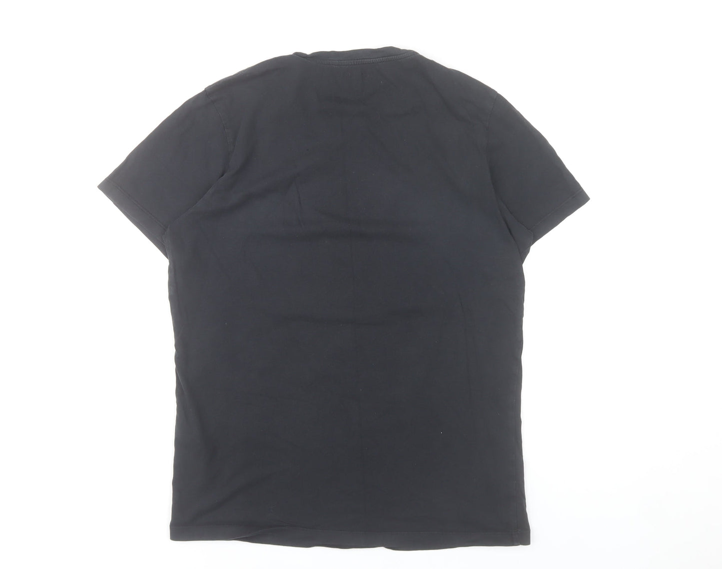 Mens UK Size S JACK & JONES Black  Cotton T-Shirt