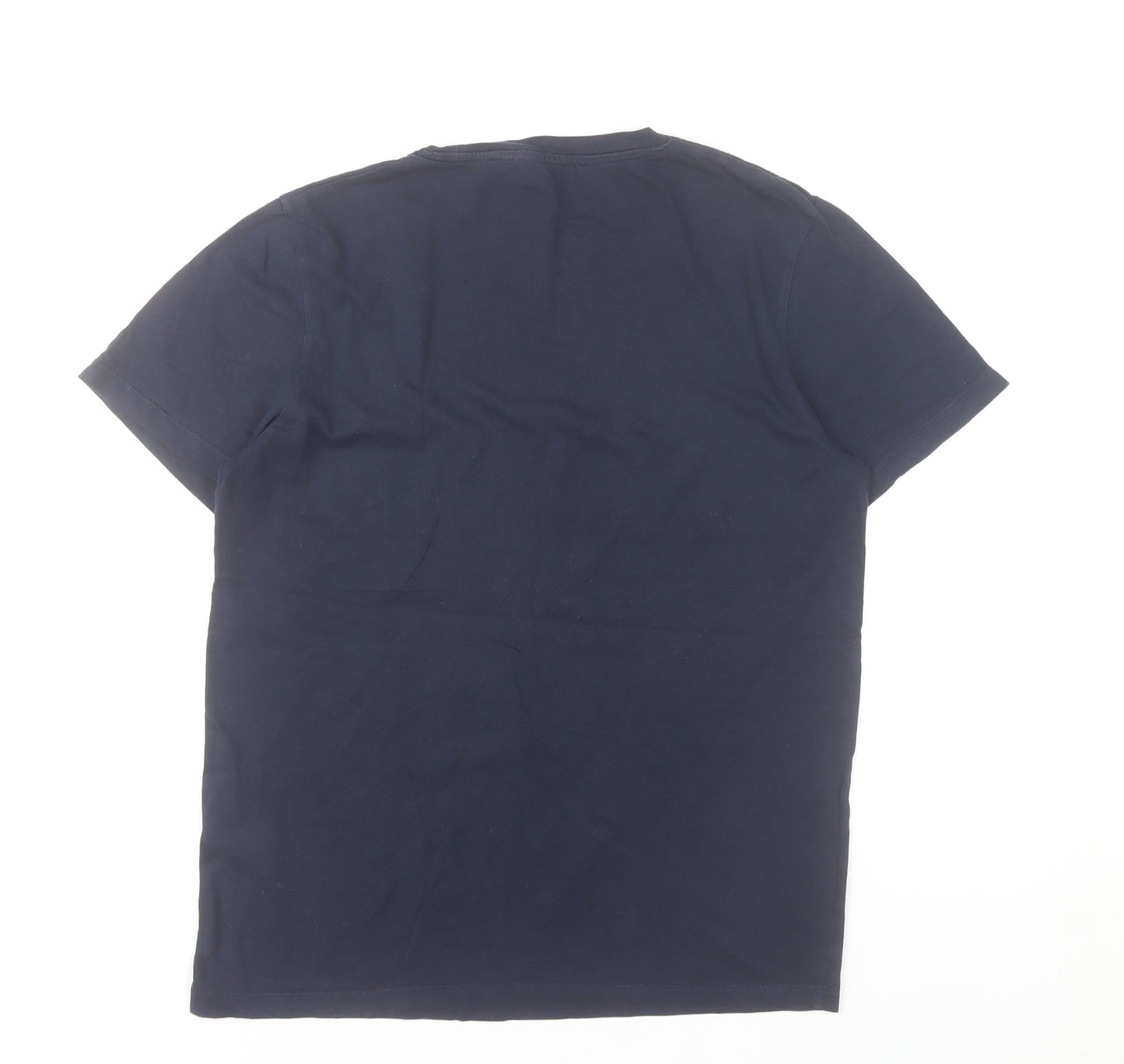 Jack & Jones Men's Blue Small Crew Neck Cotton T-Shirt