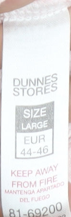 Brand and care label for Dunnes women’s pink beverly hills sweatshirt l casual