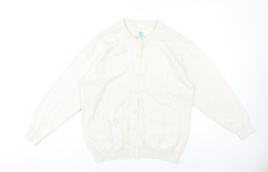 Marks and Spencer Women’s Beige Cardigan Size 12-14 Cotton Blend