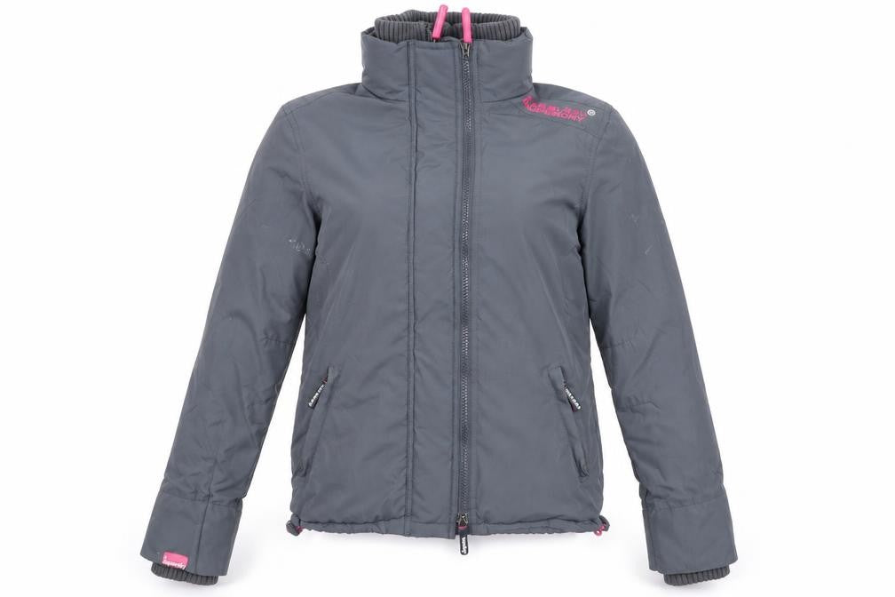 Womens UK Size S Regular Superdry Grey Nylon Jacket