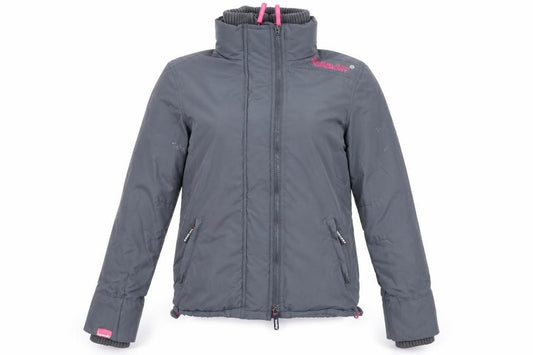 Womens UK Size S Regular Superdry Grey Nylon Jacket