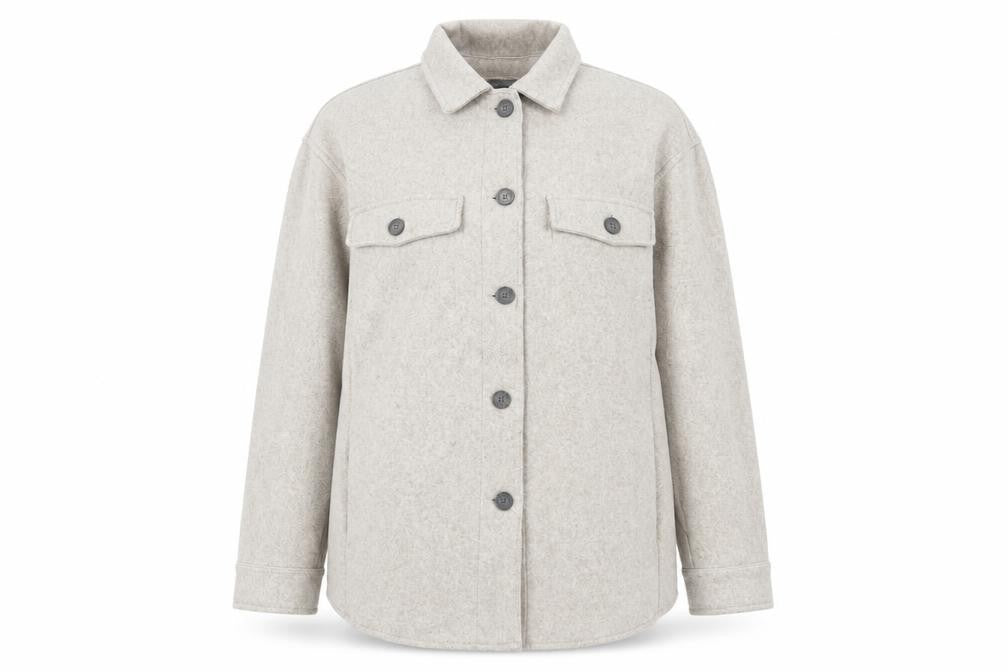 Dunnes Womens Beige Poly Jacket Size 12 Collared Casual