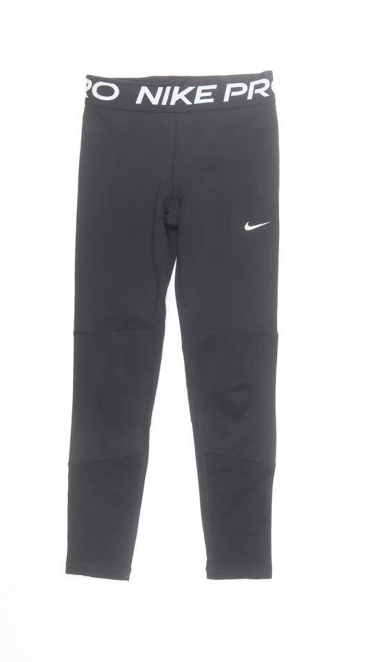 Nike Pro Womens Black Slim Fit Activewear Leggings M Compression