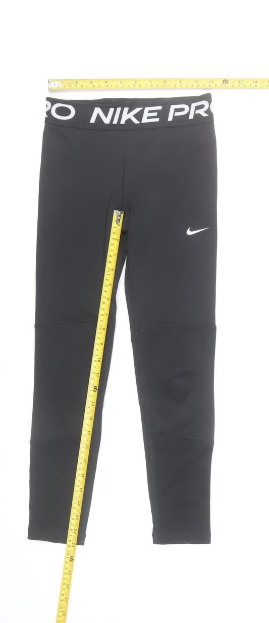 Nike Pro Womens Black Slim Fit Activewear Leggings M Compression