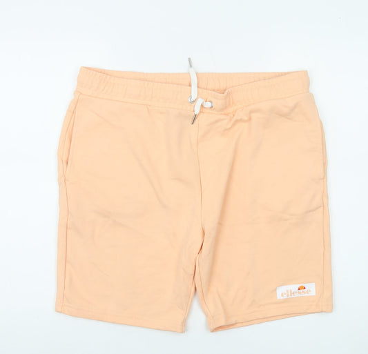 Ellesse Men’s Pink XL Sweat Shorts Casual Jersey Cotton Blend