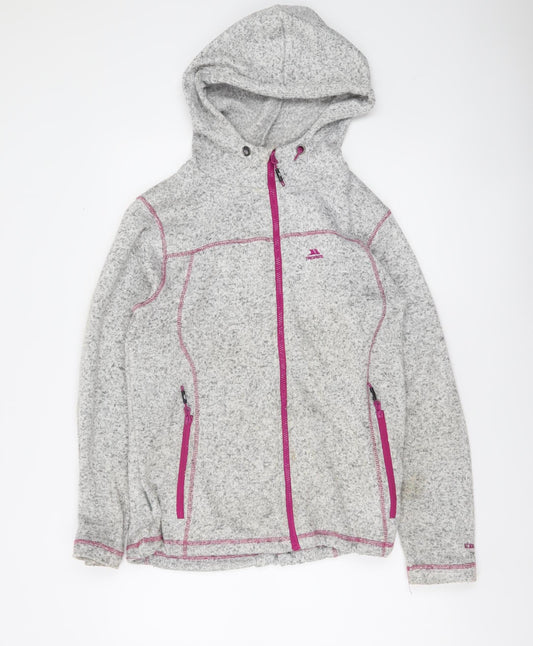 Trespass Women’s Grey Full Zip Hoodie Jacket UK 14 L Outdoor Hooded
