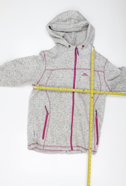 Trespass Women’s Grey Full Zip Hoodie Jacket UK 14 L Outdoor Hooded