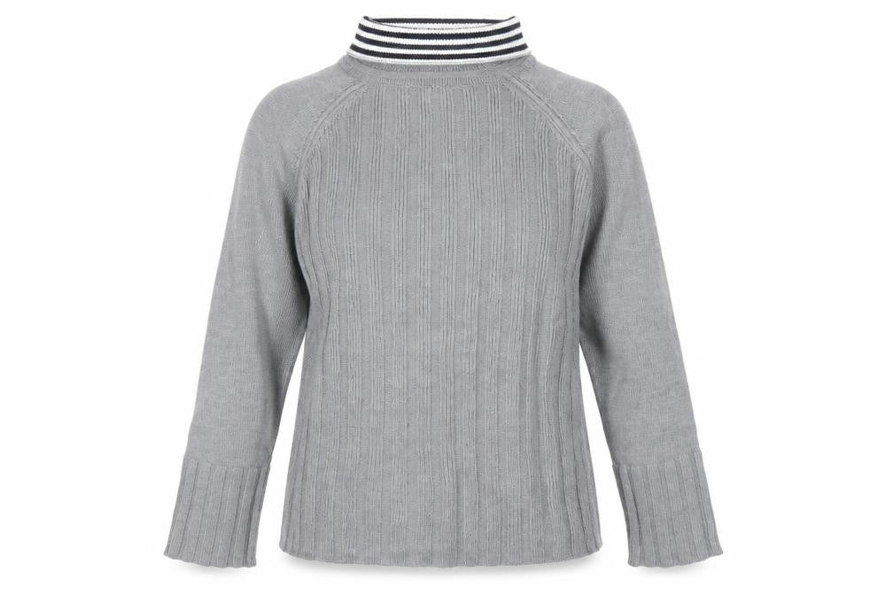 NEXT Women’s Grey Collared Pullover Jumper M Long Sleeve Knit