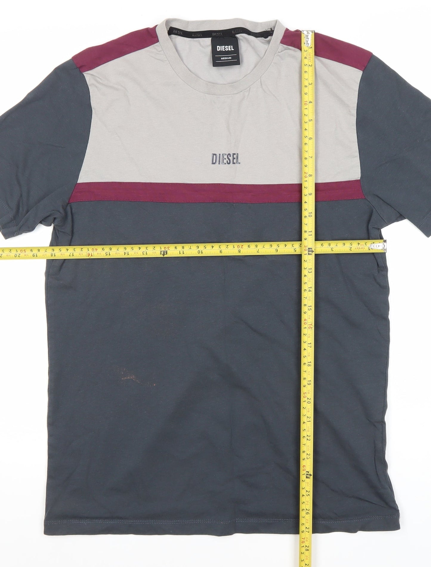 Diesel Men's Multicolour Cotton T-Shirt Medium Crew Neck Logo