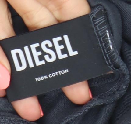 Diesel Men's Multicolour Cotton T-Shirt Medium Crew Neck Logo