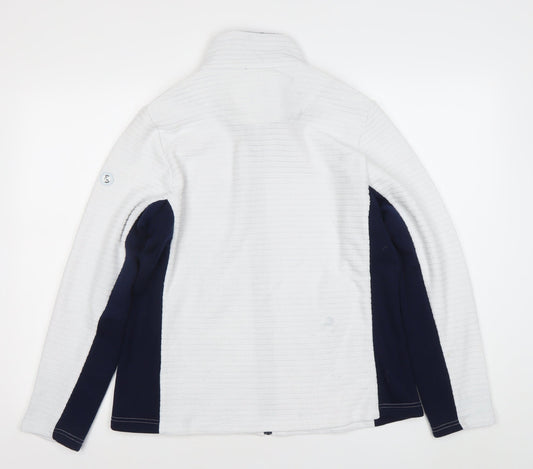 Paco Women’s White & Navy Full Zip Sweatshirt Size 16 Activewear