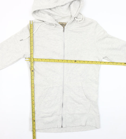 Pull & Bear Men’s Grey Full Zip Hoodie Size S Cotton Blend