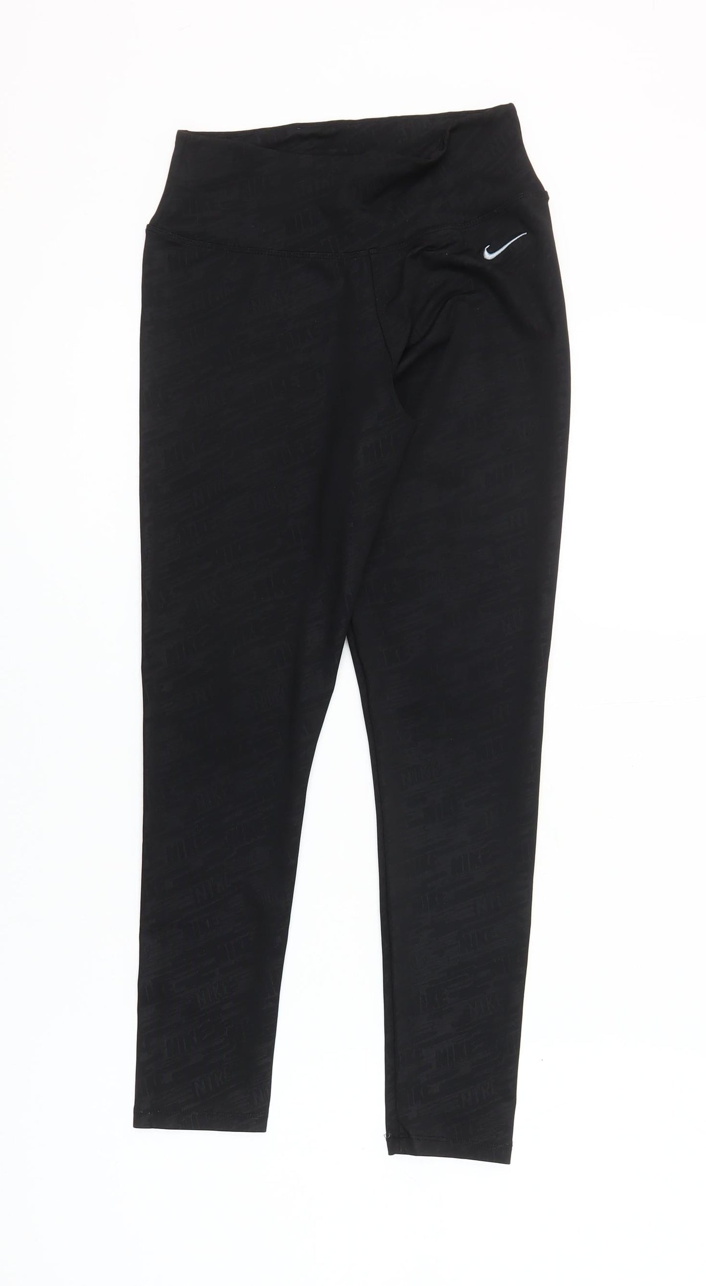 Nike Womens Black M Slim Fit Stretch Leggings Activewear