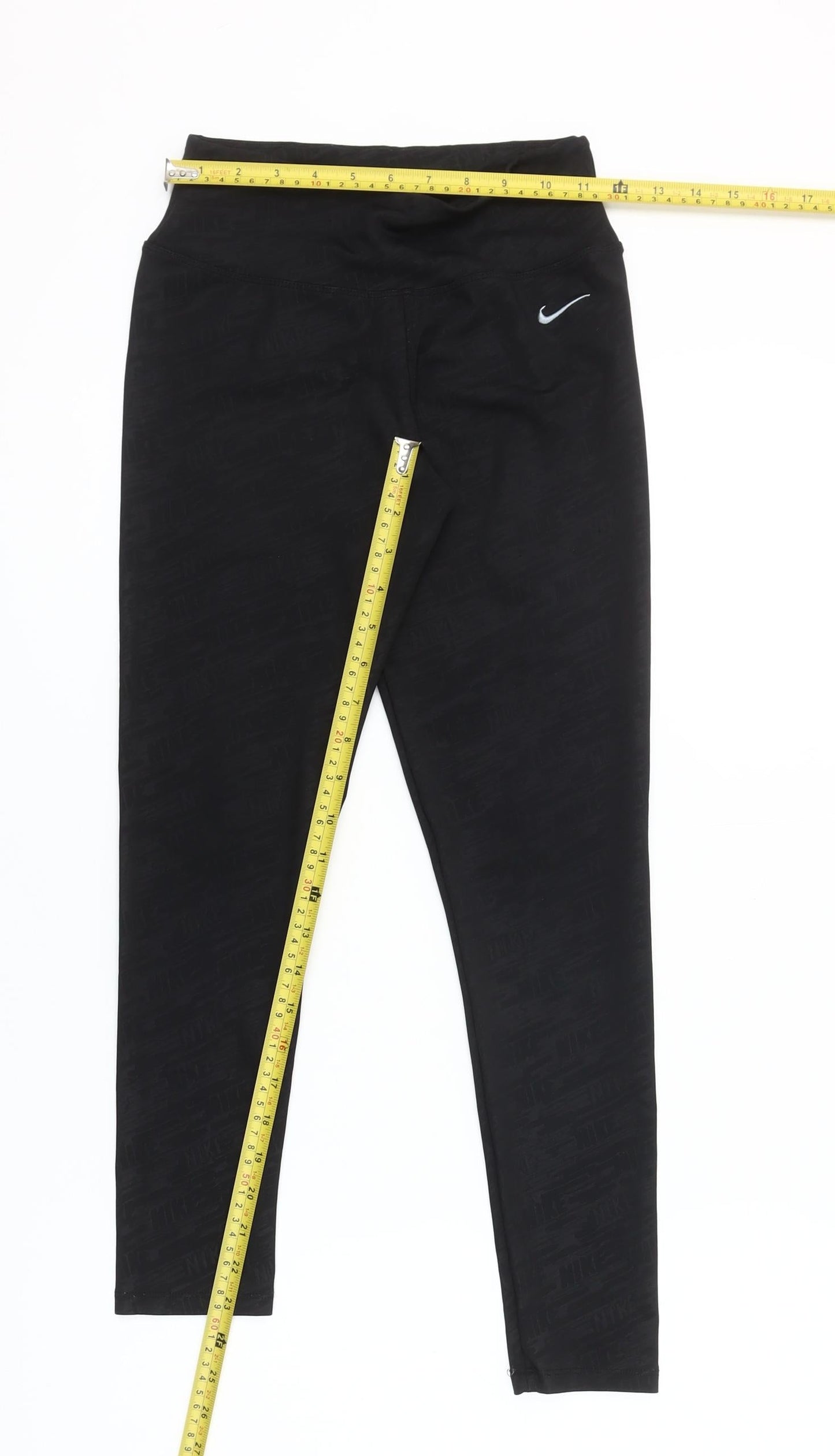 Nike Womens Black M Slim Fit Stretch Leggings Activewear