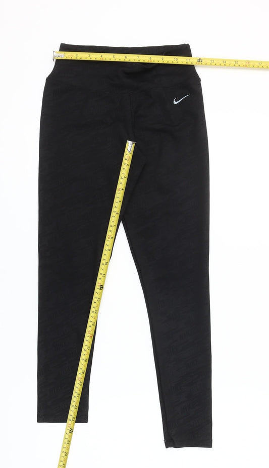 Nike Womens Black M Slim Fit Stretch Leggings Activewear