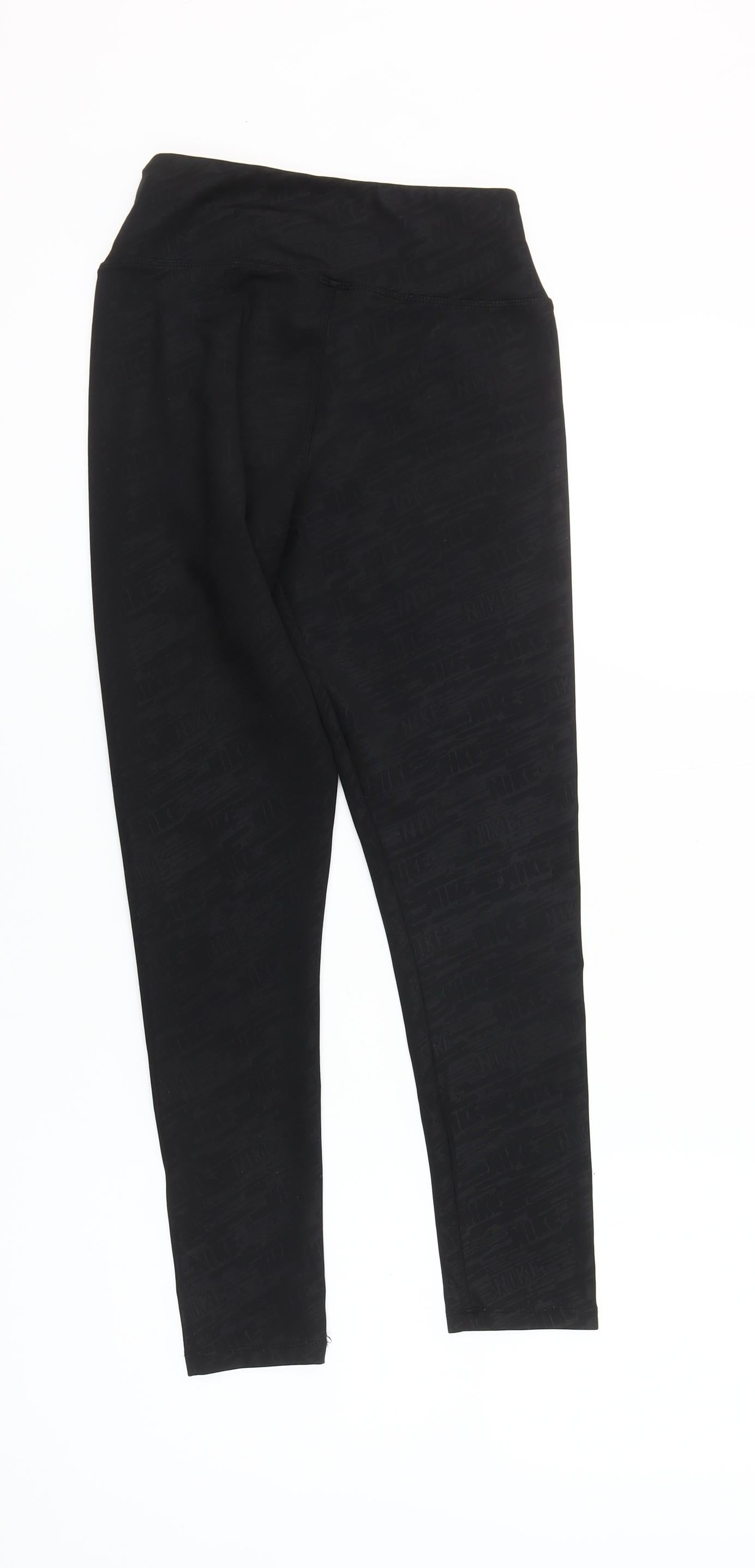 Nike Womens Black M Slim Fit Stretch Leggings Activewear