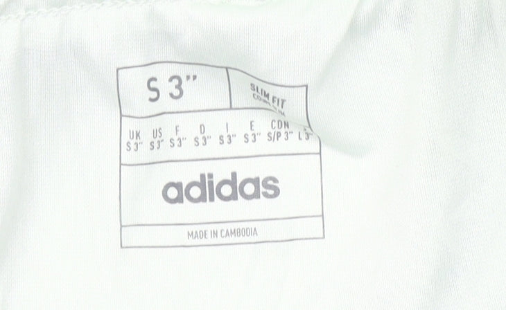 Adidas Womens Green Grey Athletic Sports Shorts Size S Slim Fit