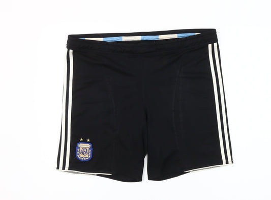 Adidas Mens Black M Compression Football Shorts Argentina AFA