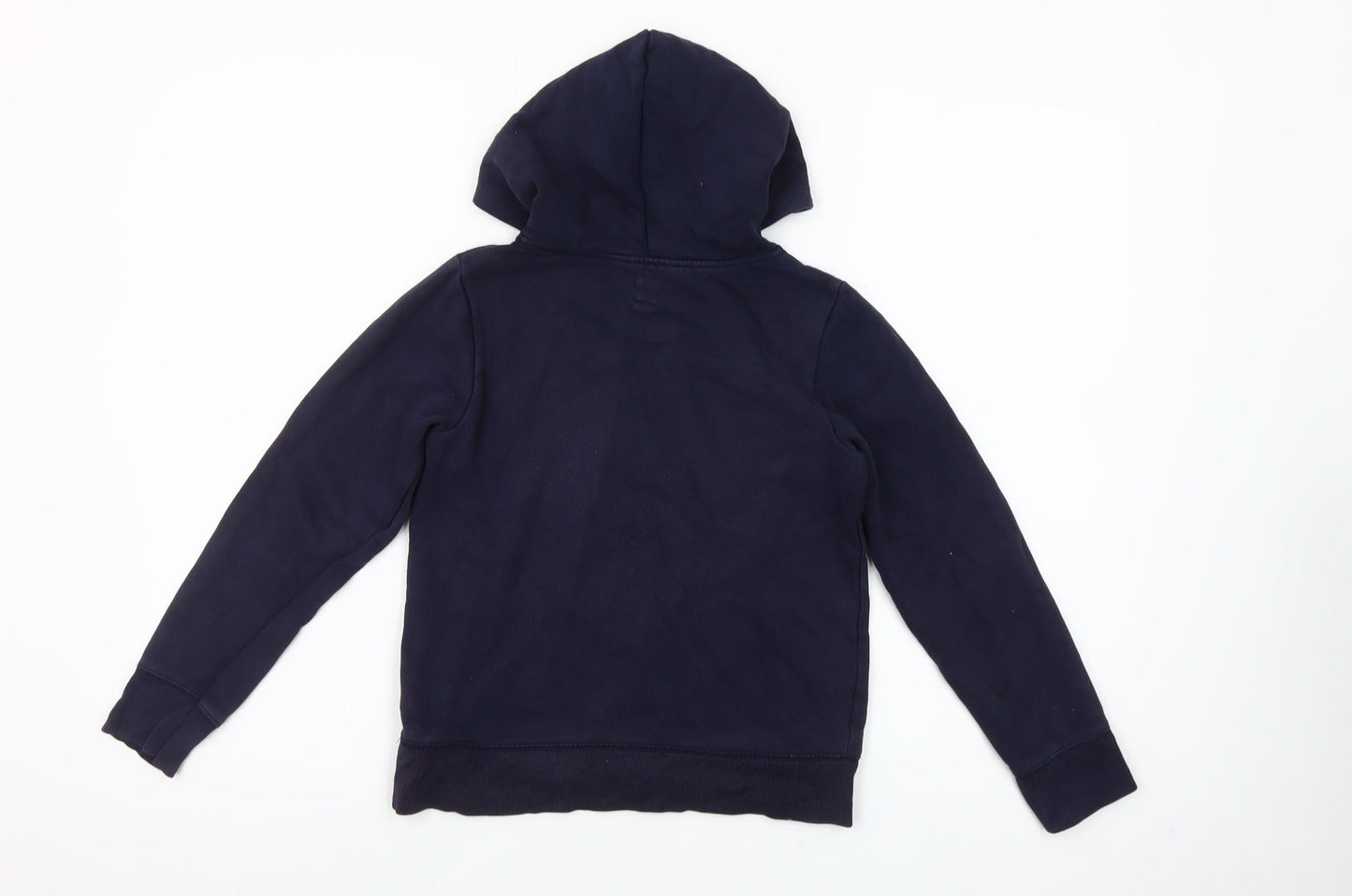 GAP Girls Blue Logo Pullover Hoodie - Size 10-11 Years Cotton Blend