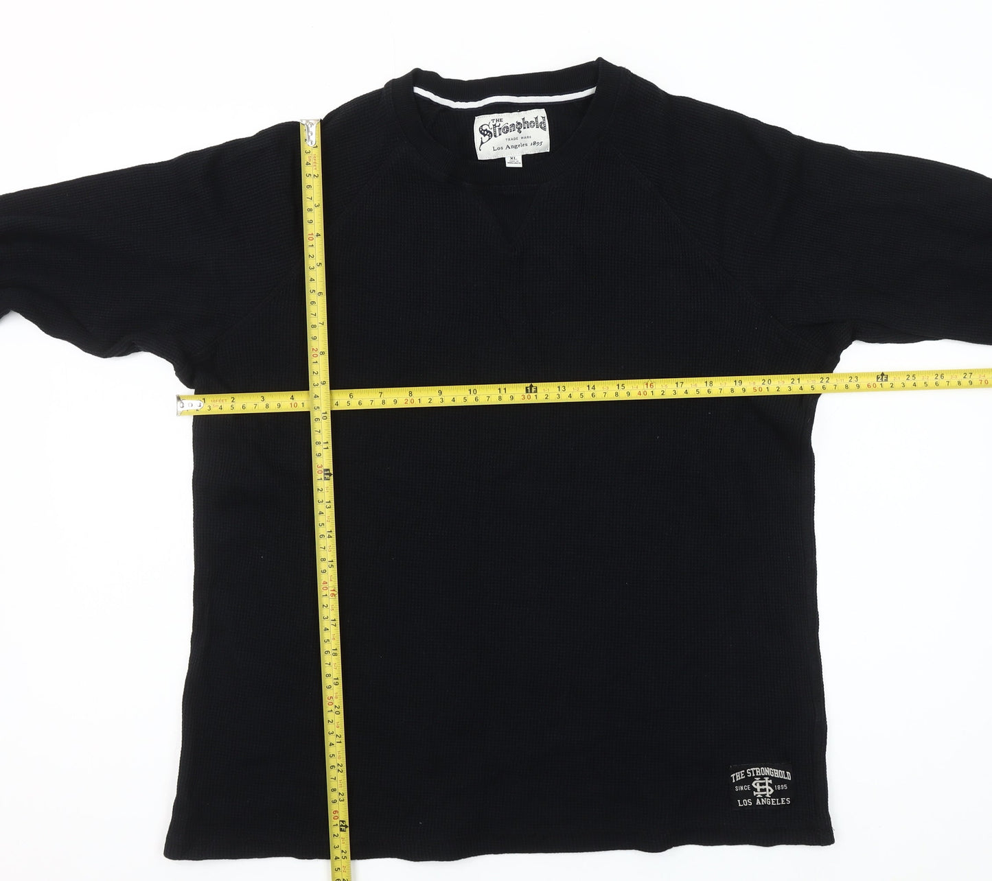 The Stronghold Men's Black XL Long Sleeve Cotton T-Shirt