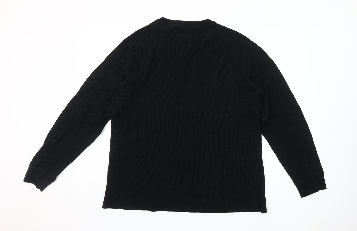 The Stronghold Men's Black XL Long Sleeve Cotton T-Shirt