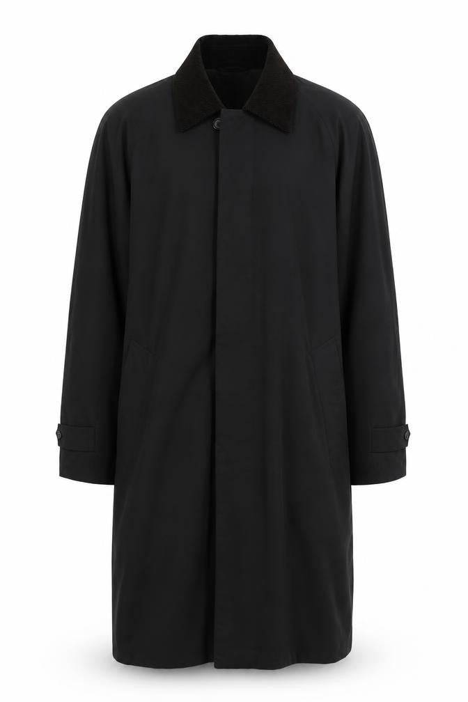 Blarney Woollen Mills Men's Black Cotton Overcoat Size M
