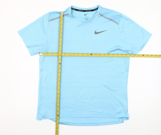 Nike Men's Blue Dri-Fit Running Sports T-Shirt Size L