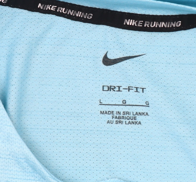 Nike Men's Blue Dri-Fit Running Sports T-Shirt Size L