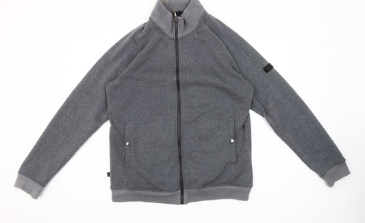 Regatta Men’s Grey Full Zip Fleece Sweatshirt Size M Outdoor Hiking
