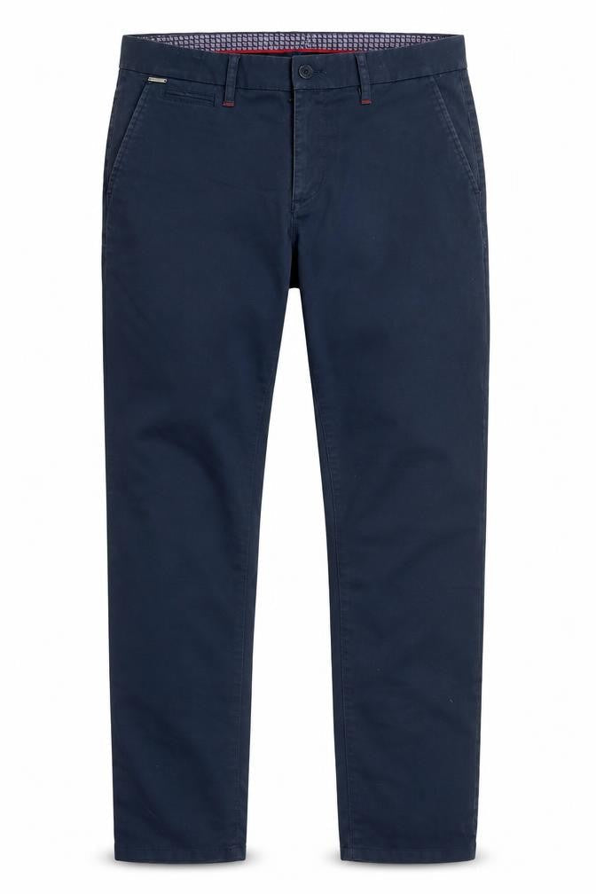 Vichi Mens Blue Chino Trousers 32W 30L Slim Fit Cotton Stretch