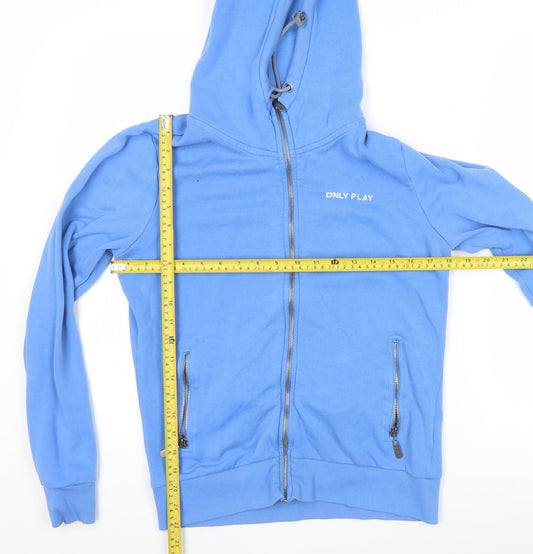 ONLY PLAY Women’s Blue Full Zip Hoodie Size L Sportswear