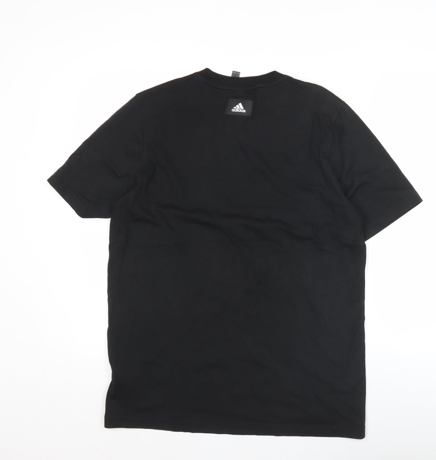 Adidas Men’s Black Medium Graphic Logo Sports T-Shirt