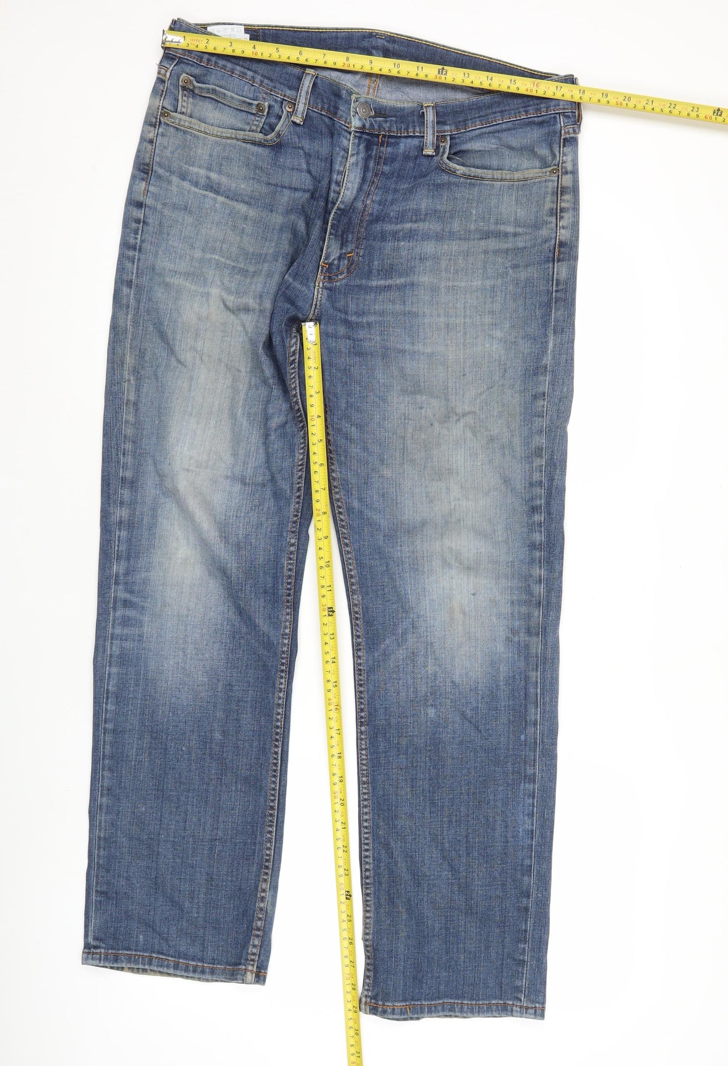 Levi's Men's Blue Straight Leg Jeans W36 L30 Regular Fit Denim