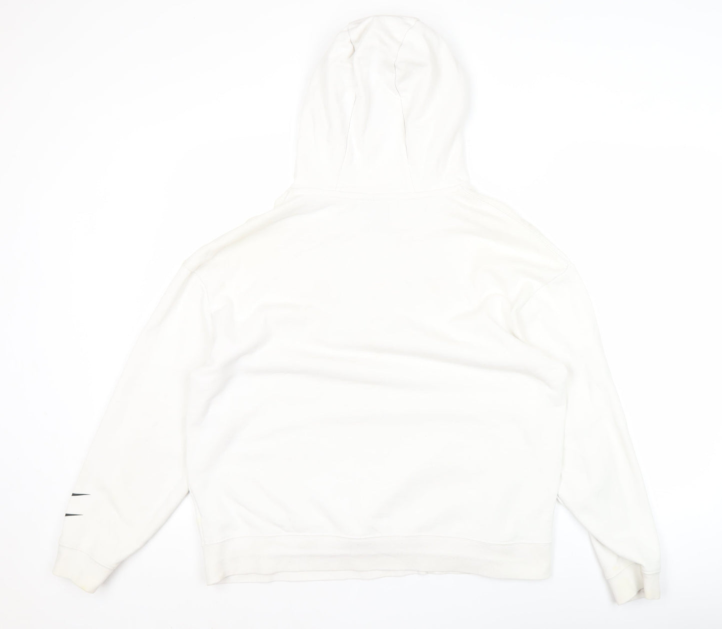 Nike Men’s White Pullover Hoodie L Logo Sportswear Sweatshirt