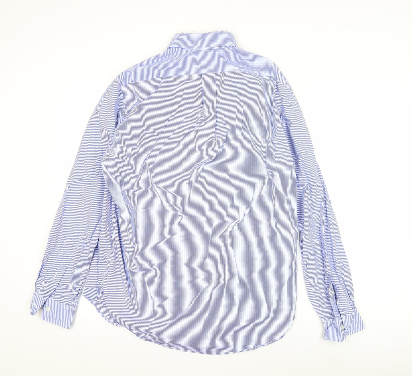 Ralph Lauren Men’s Blue Striped Button-Down Shirt M Classic Fit