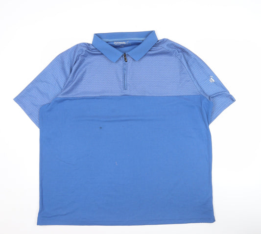 Pádraig Harrington Mens Blue 2XL Golf Polo Shirt Short Sleeve