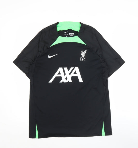 Nike Liverpool FC Men Black M Slim Fit Football Training Jersey