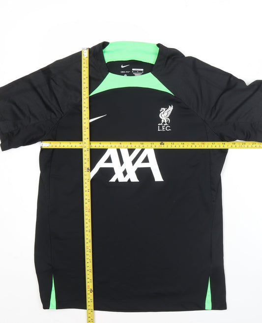 Nike Liverpool FC Men Black M Slim Fit Football Training Jersey